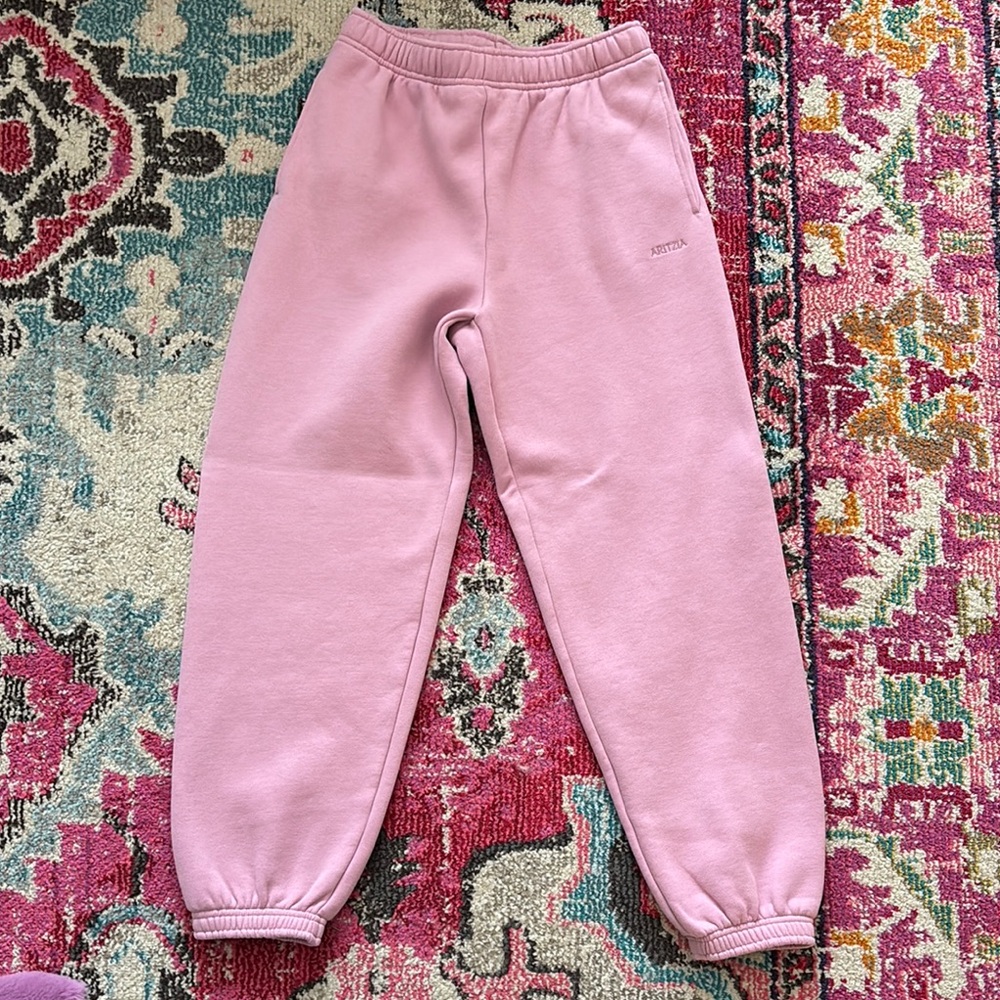 Aritzia Pink Jogger Sweatpants Relaxed Fit
